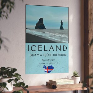 Reynisdrangar Iceland Print: Black Sand Beach Coastal Photography image 5
