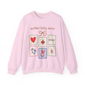 Sweatshirt für Mutter und Kind (Krankenschwester), Vintage-Briefmarkenmotiv Bild 14