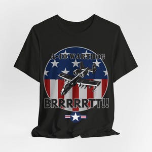 Camiseta A-10 Warthog BRRRRTT: Camiseta patriótica de avión de combate de la USAF imagen 4