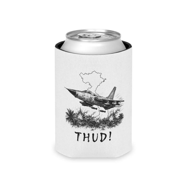 F-105 Thunderchief Can Cooler, Operation Rolling Thunder Koozie, Vietnam Veteran Beer Sleeve image 6