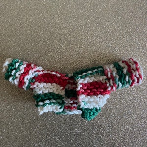 NuiMOs compatible Christmas red, white, and green cardigan ONLY image 3