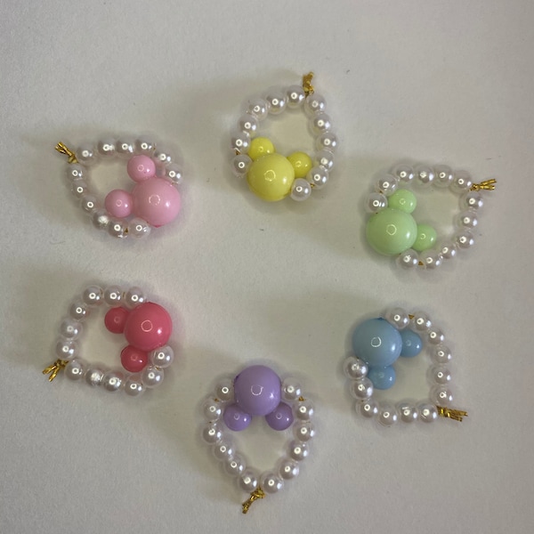 NuiMOs compatible pearl mouse head bead bracelet