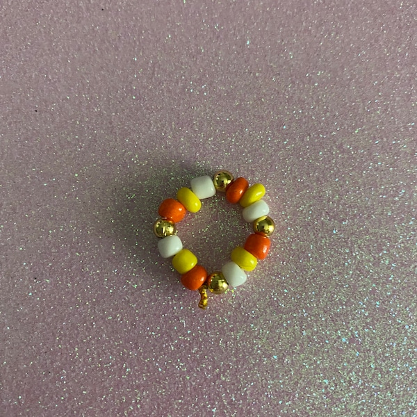 NuiMOs compatible candy corn beaded bracelet