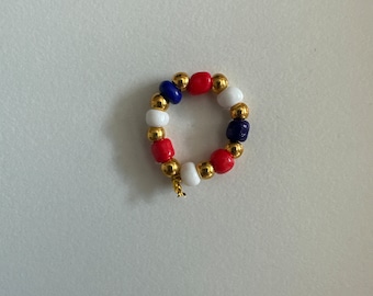 NuiMOs compatible red white blue gold bracelet