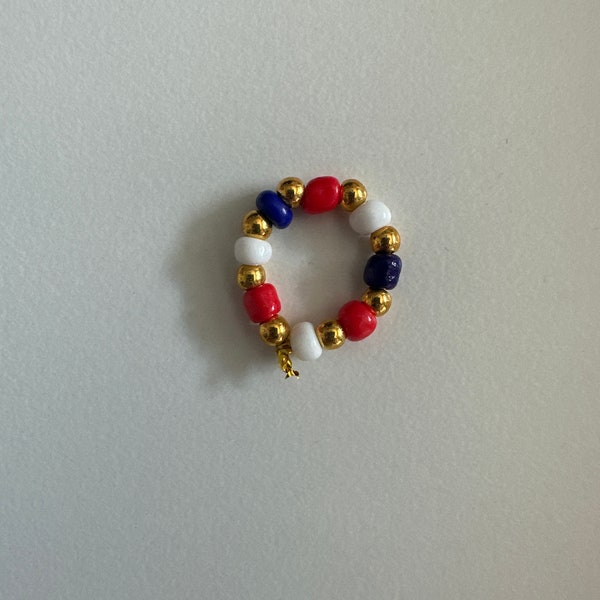 NuiMOs compatible red white blue gold bracelet