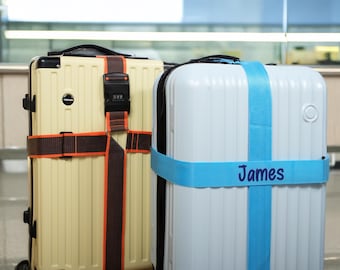 Custom Embroidered 72-Inch Suitcase Strap: Personalized Luggage Accessory