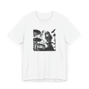 Rockin&#39; Drum Girl Unisex T-Shirt | Music Lover Gift, Band Merchandise, Concert Outfit, Festival Apparel, Cool Graphic Tee