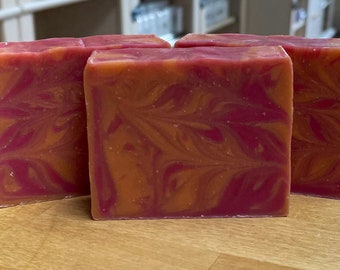 Coral Berry & Cantaloupe Scented Handmade Soap