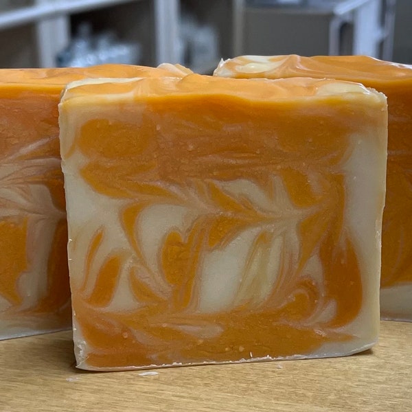 Vanilla Orange Scent, Handcrafted Soap with Silk