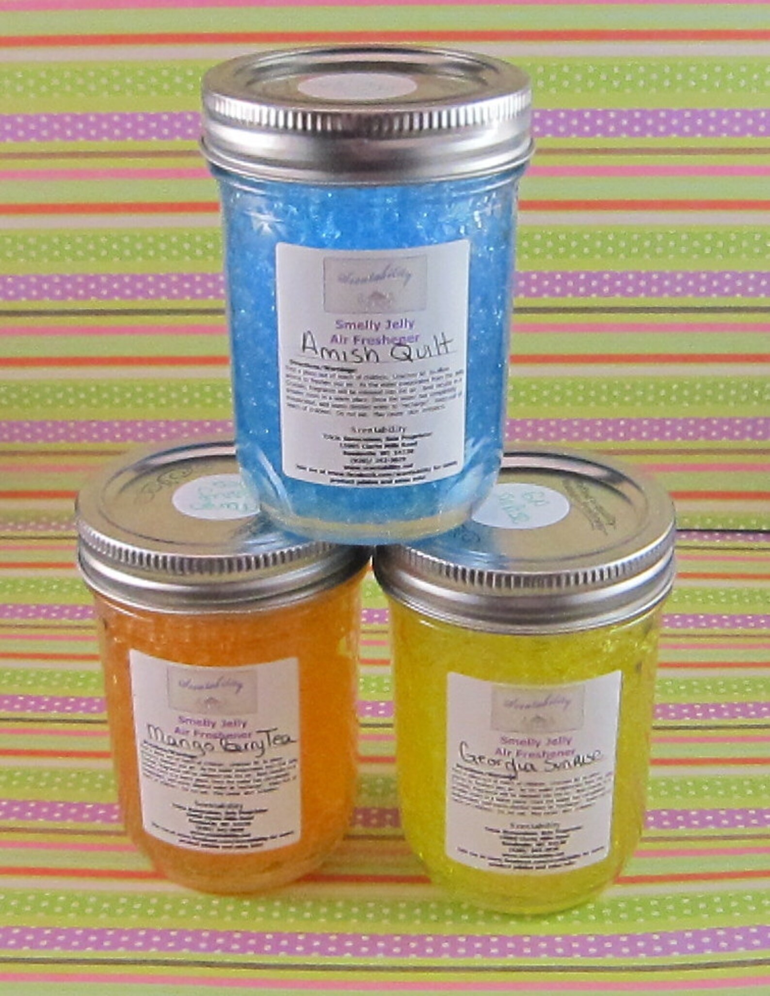 8 Ounce Smelly Jelly Jar Air Freshener With Daisy Cut Lid Etsy