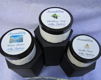Silky Opulence (tm), Whipped Shea, Argan 125 gram Jar, Variety of Scents