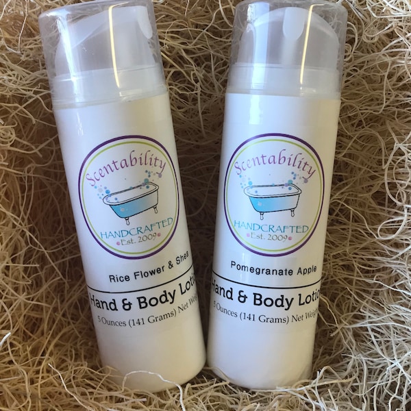 Hand and Body Lotion, 5 ounce, you pick the Scent