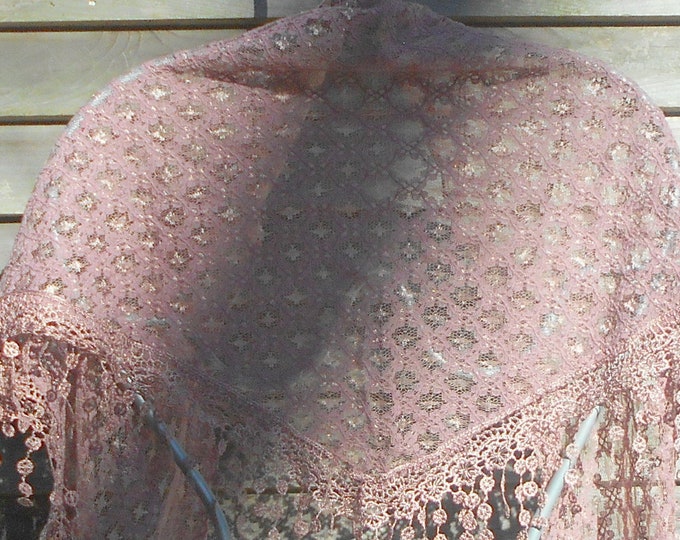 mauve wedding shawl