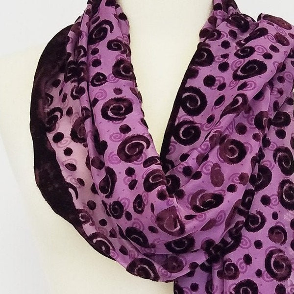 Electric Forest, Velvet Scarf, Festival Scarf,Purple Scarf,Velvet Burnout Scarf,Best Friend Gift,Bridesmaid's Gift,Purple Velvet Wrap