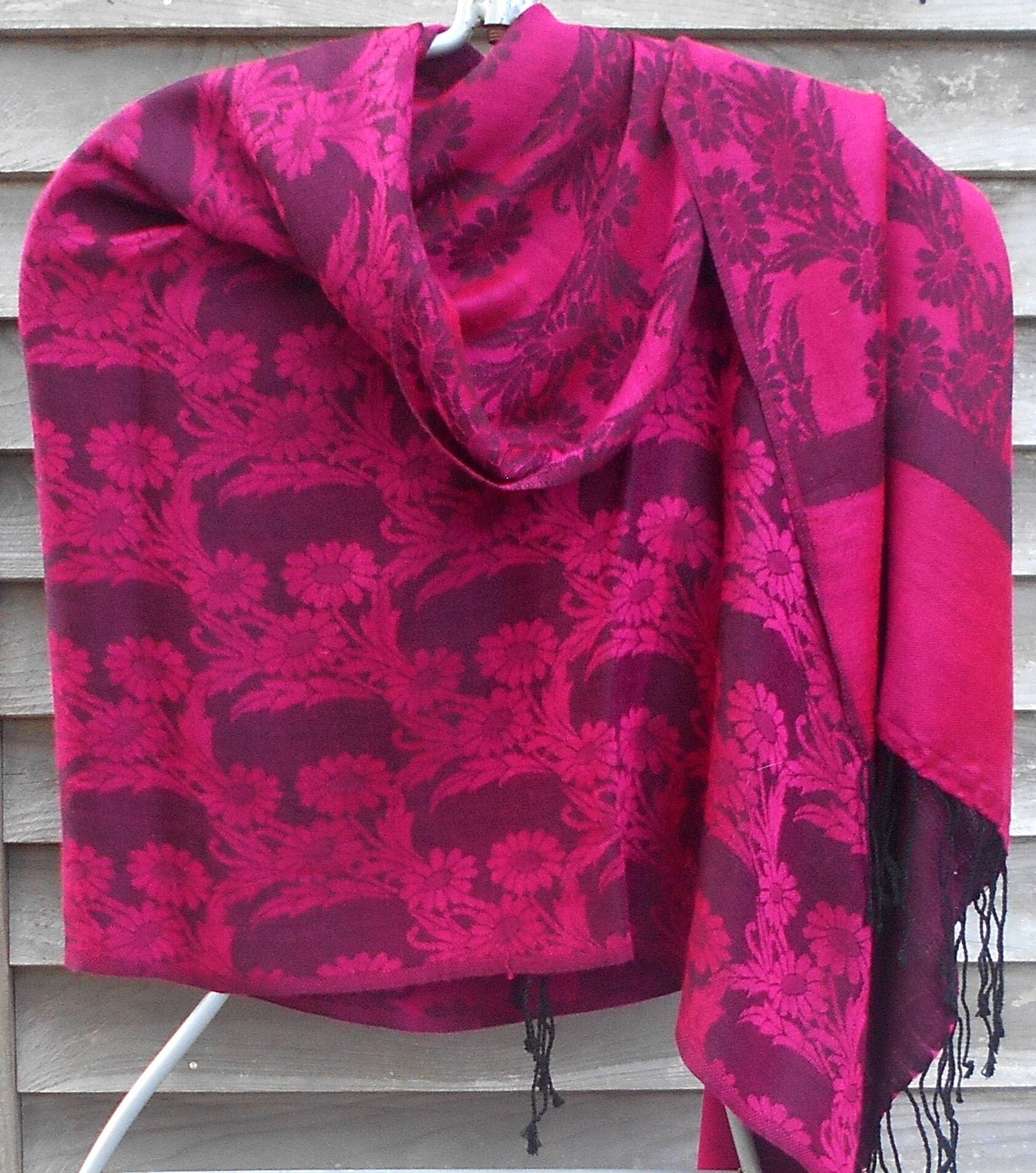 Festival Pashmina, Floral Scarf, Acrylic Shawl, EDM Shows, Club Shawl