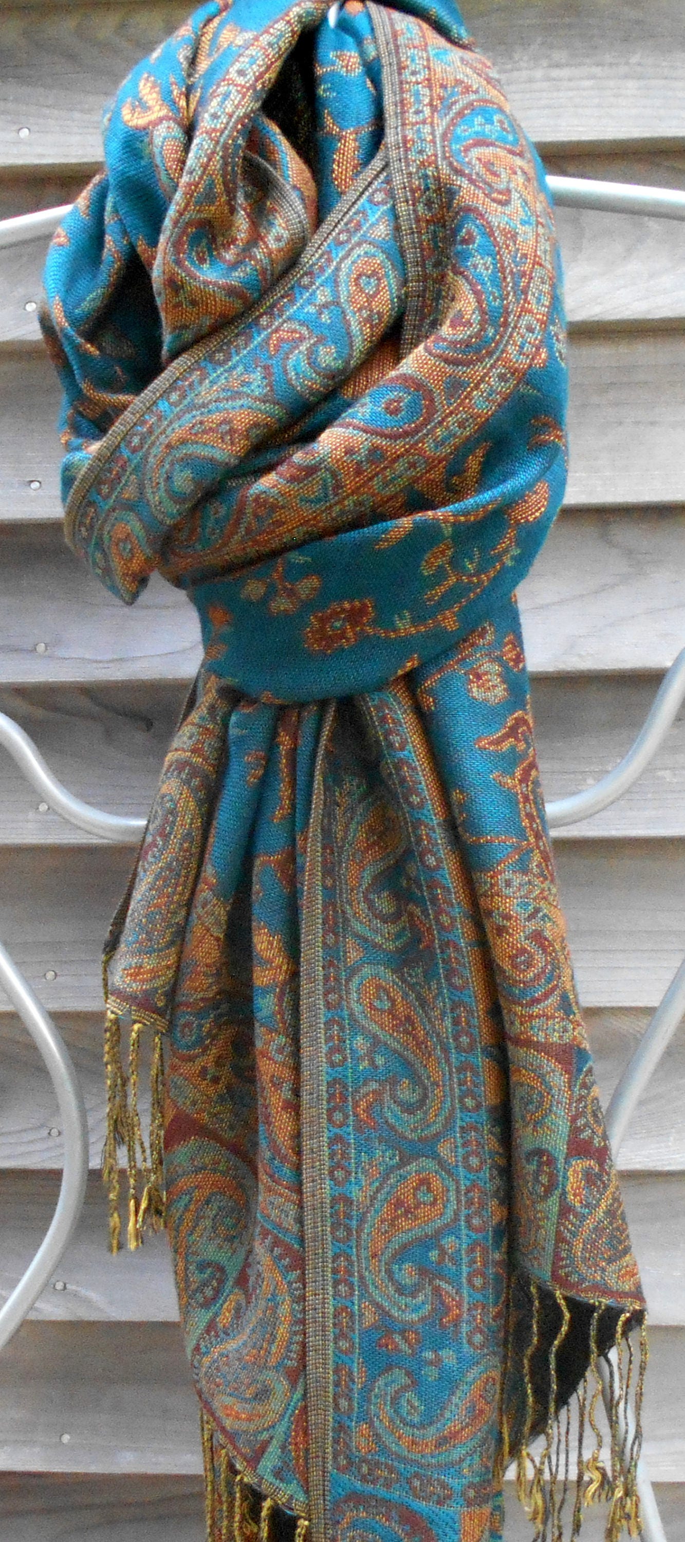 Festival Scarf,Pashmina, Cashmere,Teal Pashmina, Paisley Scarf,Pashmina
