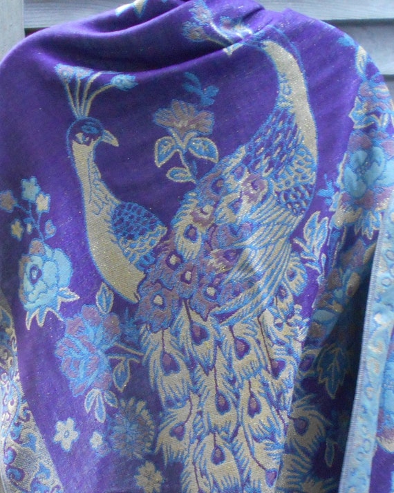 Festival Pashmina,Burning Man Wrap,Unisex. Purple… - image 1