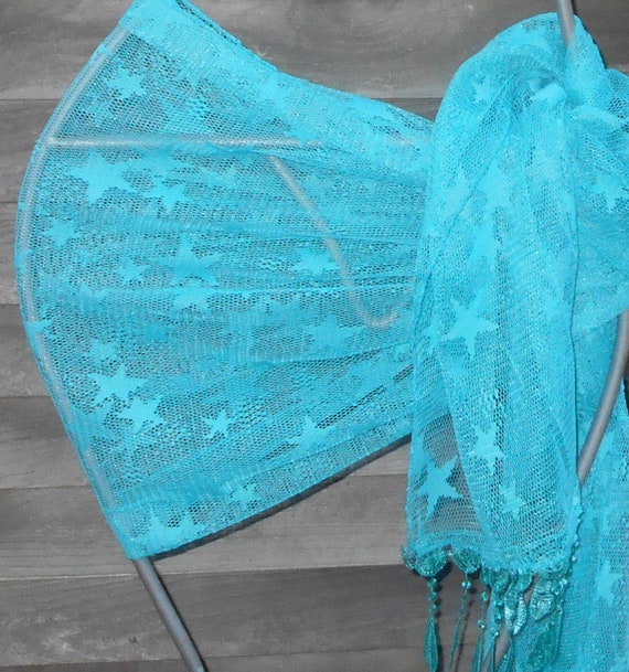 Electric Forest,Festival Shawl,Turquoise Scarf, S… - image 8