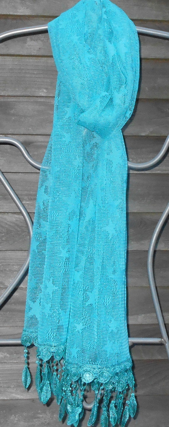 Electric Forest,Festival Shawl,Turquoise Scarf, S… - image 9