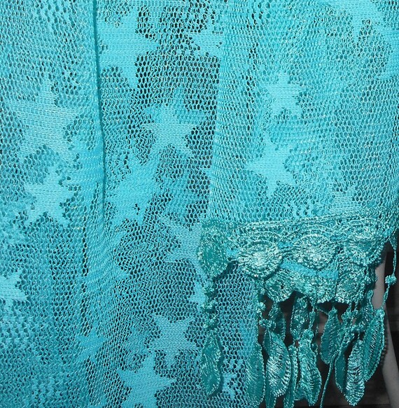 Electric Forest,Festival Shawl,Turquoise Scarf, S… - image 3