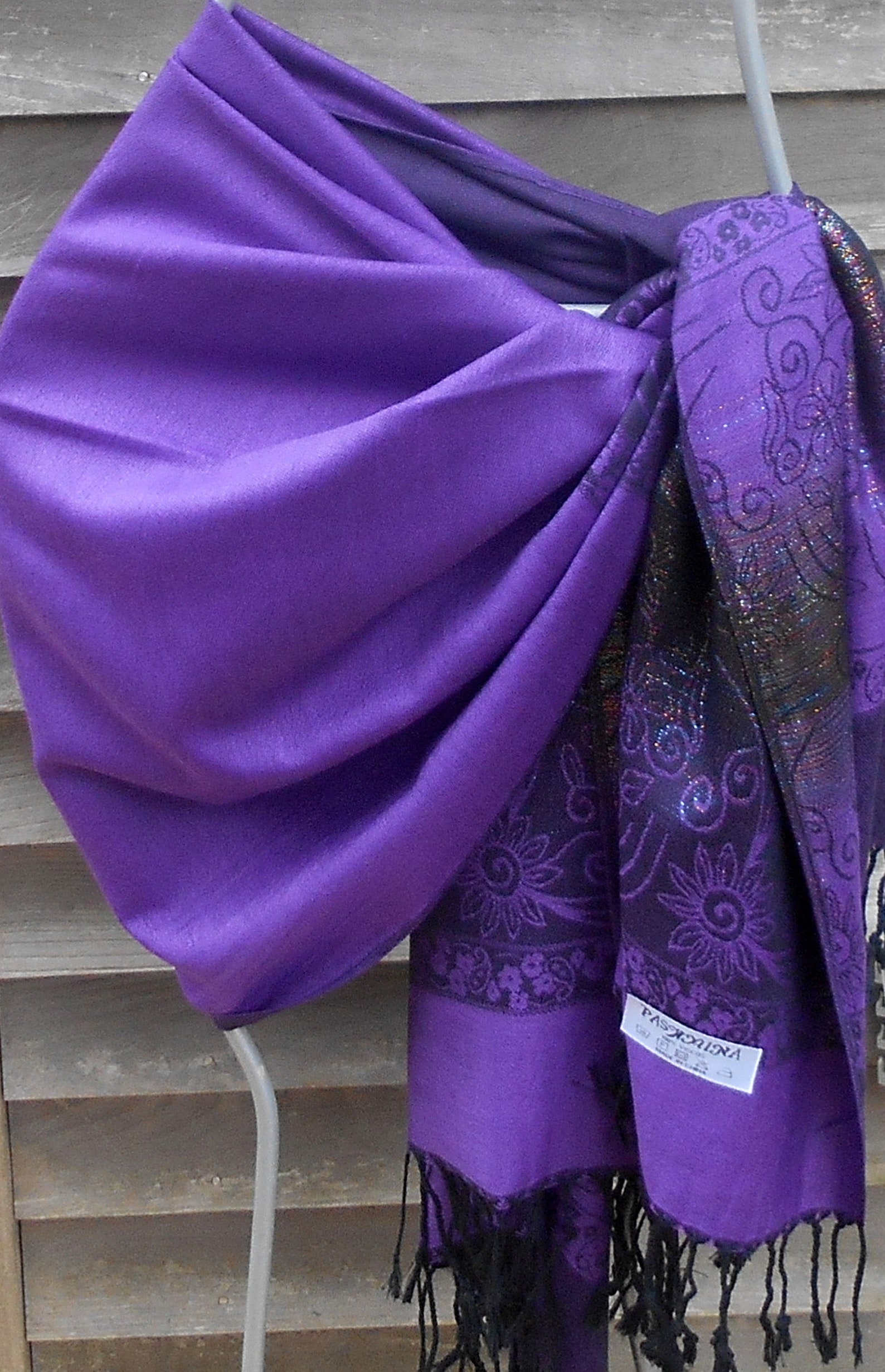 Pashmina Rave Purple and Black Glitzy Pashmina Mother of the Etsy