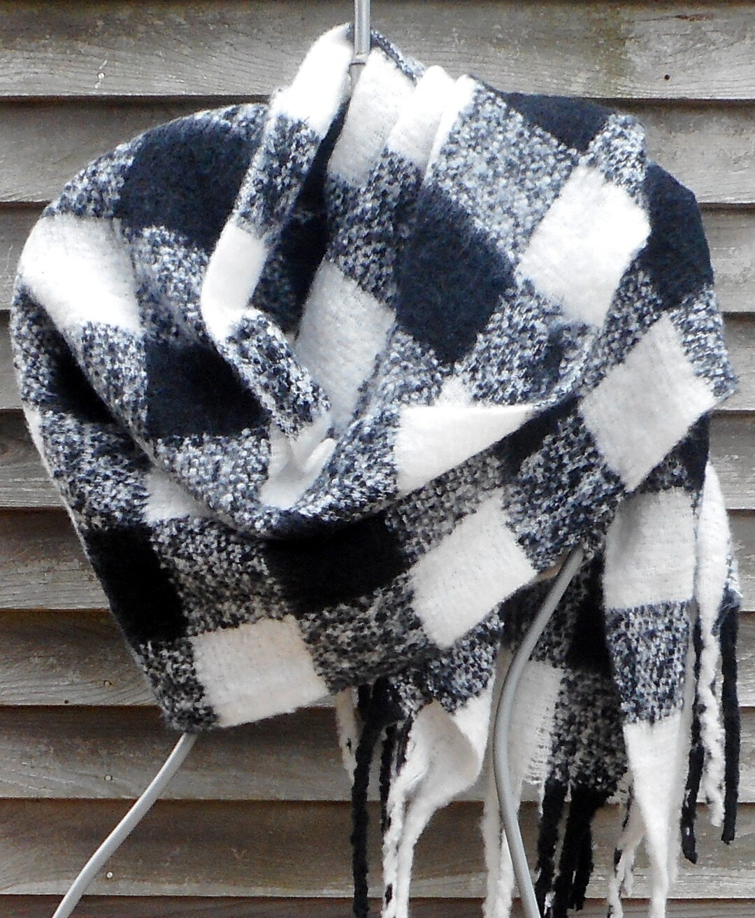 Edc,festival Scarf, Winter Scarf, Black and White Wrap, Best Friend ...