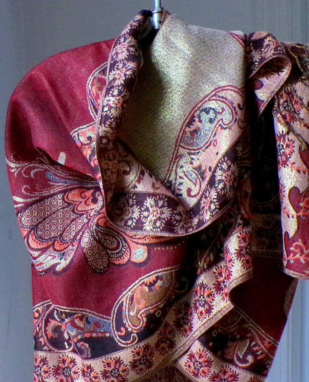 Edc,pashmina,burgundy and Beige, Butterfly Pashmina,rave Shawl,mother ...