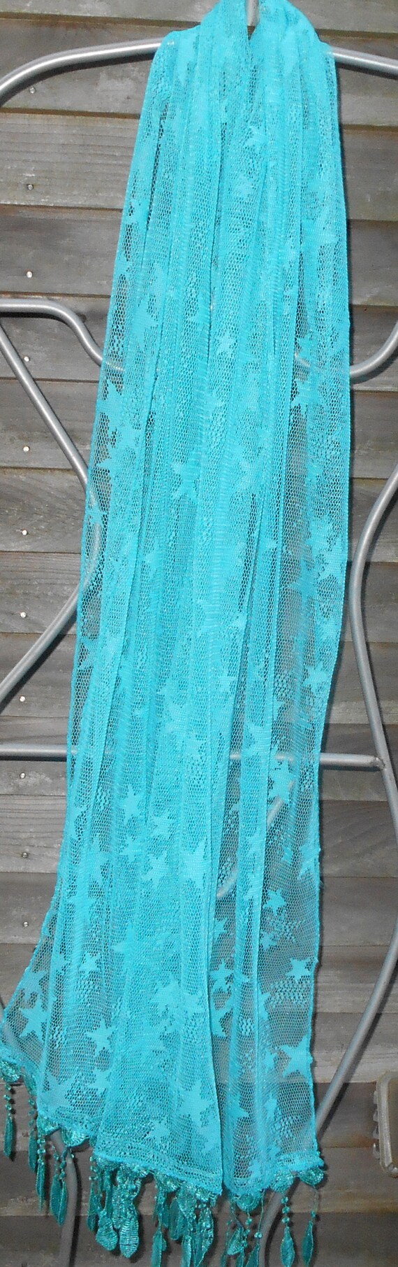 Electric Forest,Festival Shawl,Turquoise Scarf, S… - image 6