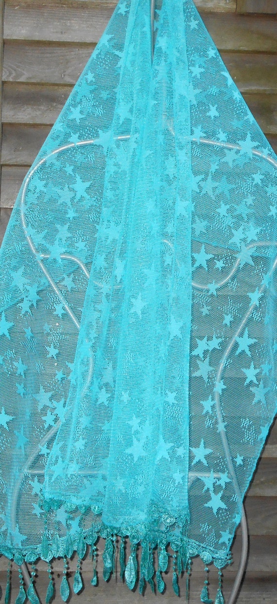 Electric Forest,Festival Shawl,Turquoise Scarf, S… - image 5