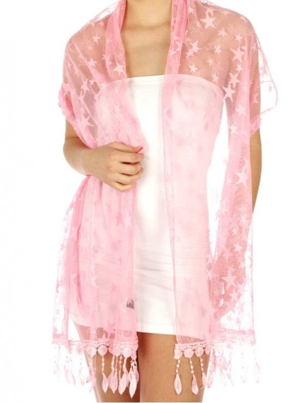 Electric Forest,Festival Shawl, Pink Scarf, Star … - image 10