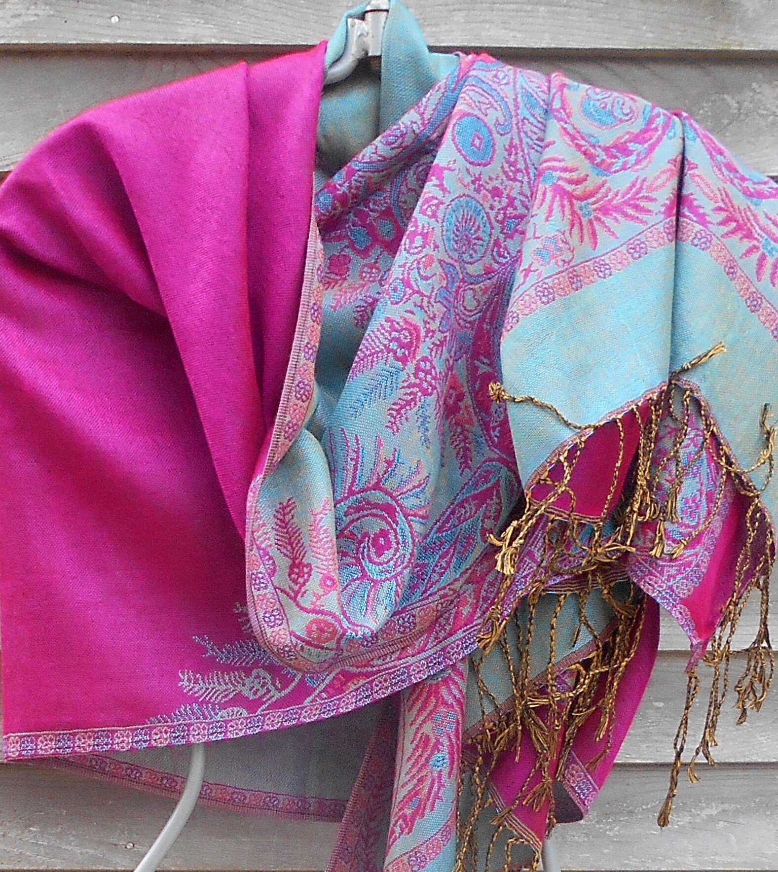 Pashmina, Burning Man,Rave Pashmina,Magenta Pashmina,Large Turquoise