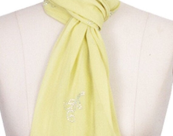 Festival Scarf, Yellow Rave Scarf, Floral Sequin … - image 6