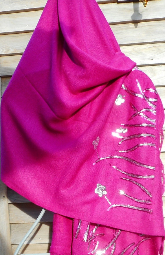 Electric Forest,Bridal Shawl with Sequins, Formal… - image 1
