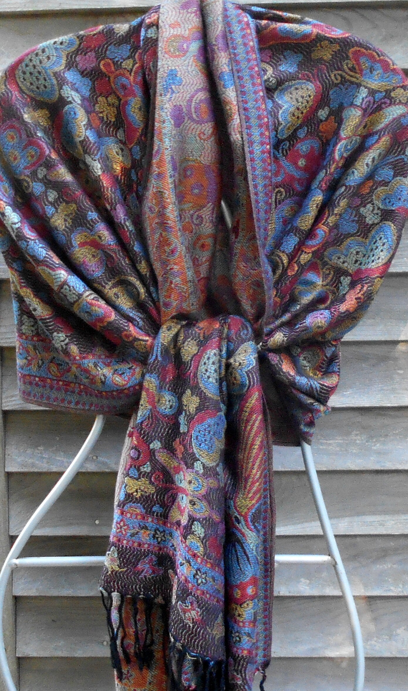 Pashmina,Black Butterfly Pashmina, Rave Shawl,Best Friend Gift