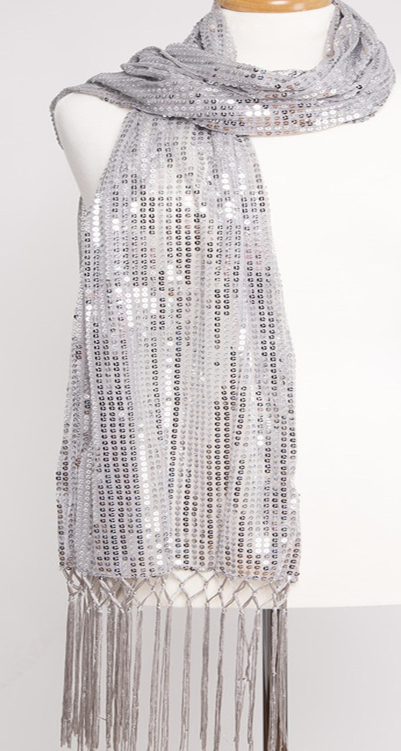 sequin evening shawl