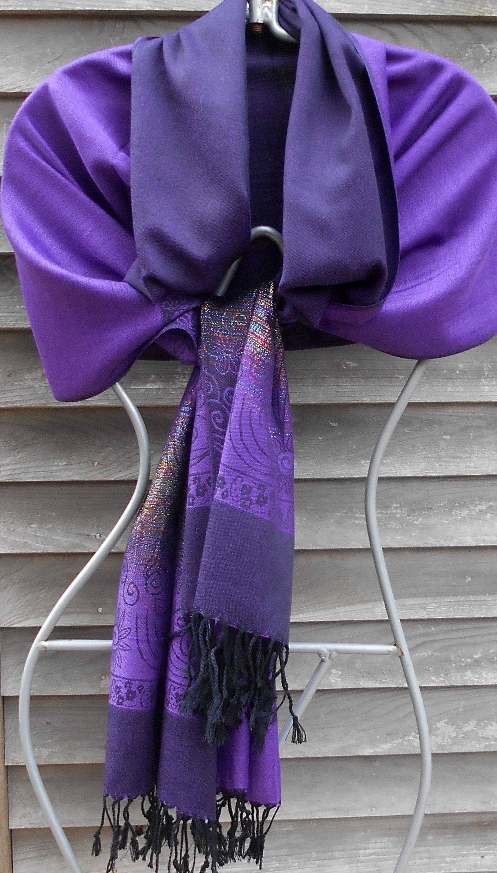 Pashmina Rave Purple and Black Glitzy Pashmina Mother of the Etsy