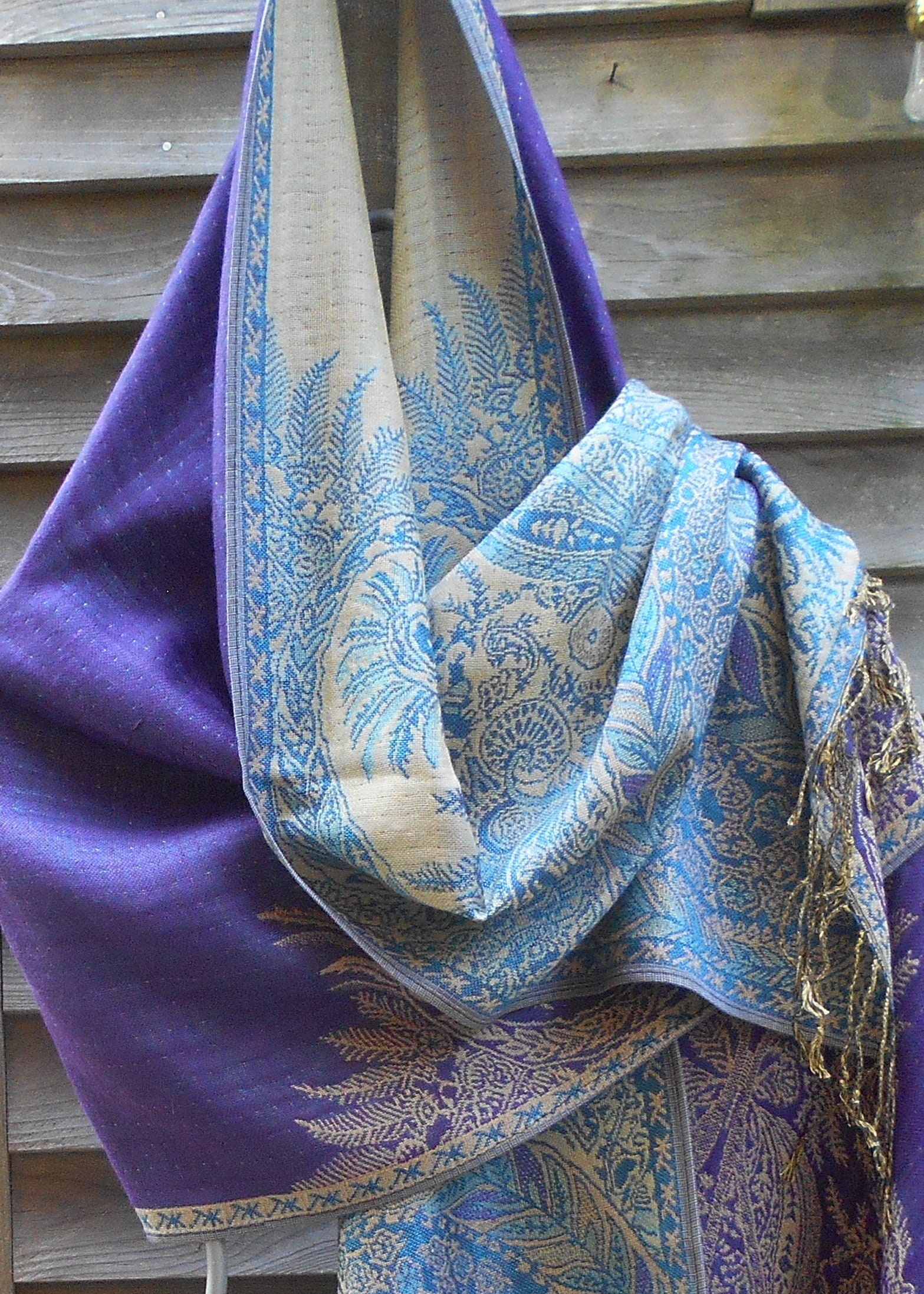 Festival Pashmina,Rave Shawl,Purple and Beige Cashmere Shawl ,Best Friend Gift,Rave Shawl 