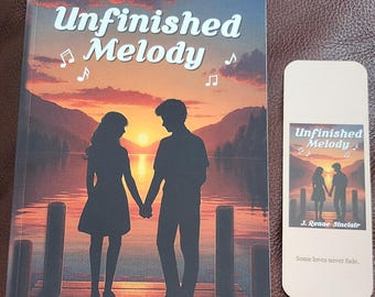 Signed Romance Novel Book “Unfinished Melody” by J. Renae Sinclair | Contemporary Love Story | Book Gift for Her | Includes Bookmark