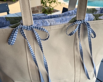 Boat and Tote Liner | Diaper Bag Insert Organizer | Large Canvas Tote Organizer with Pockets | Baby Shower Gift