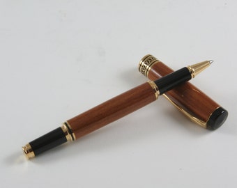 Mexican Cocobola Wood dresses out this rollerball pen