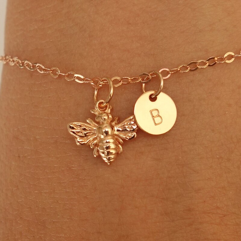 The Blue Bee Bracelet in Gold main image 0