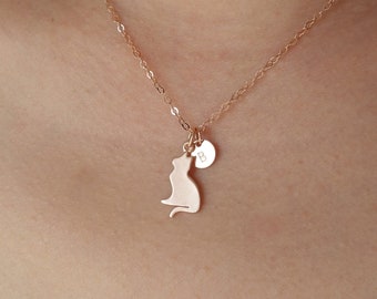 Cat lover Gift Cat Memorial Gift Cat Pendant Silver Or Gold 3-D Cat Charm Gift For Cat Lover Personalised Cat Jewelry Cat Necklace