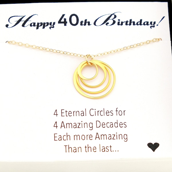 IEFLIFE 30th 40th 50th 60th Birthday Necklace For Women - Sterling Silver Circle Pendant Jewelry Gift | Meaningful Present For Her