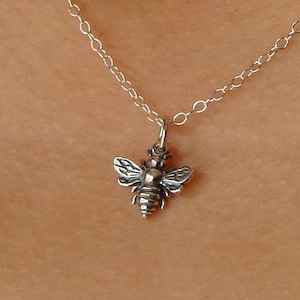 Sterling Silver Honey Bee Charm | Midori Jewelry Co. Hoop