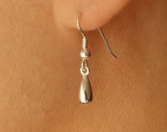 Teardrop Earrings in Solid Sterling Silver, Gold version available also Mom Gifts for her