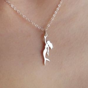 Mermaid Skeleton Silver Pendant And Necklace - Dayana main image 1