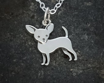 Silver Chihuahua Necklace Adjustable Necklace Dainty Chihuahua Mom Gifts Tiny Pet Jewelry Dog Gifts Small Dog Lover Gift Chihuahua Owner