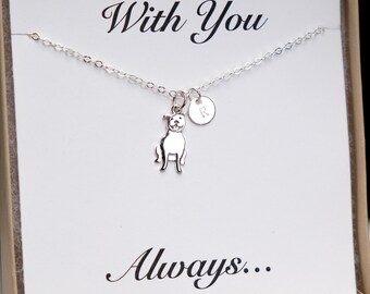 Silver Personalized Pit Bull Necklace Dainty Initial Disc Pit Bull Mom Pit Bull Gifts Pit Bull Memorial Gift Pet Loss Pet Memorial Dog Loss