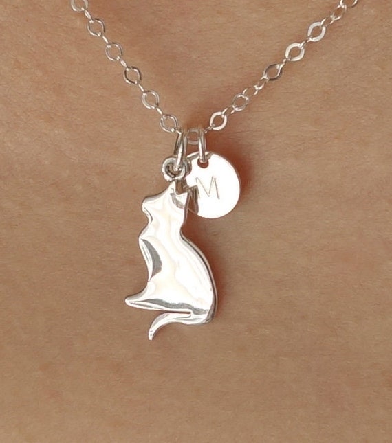 Cat lover Gift Cat Memorial Gift Cat Pendant Silver Or Gold 3-D Cat Charm Gift For Cat Lover Personalised Cat Jewelry Cat Necklace