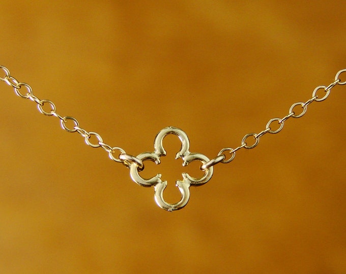 Cute Flower Necklace in Gold Filled Etsy